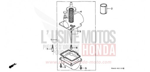 CARBURETOR OPTIONAL PARTS KIT (1) CR250RE de 1984